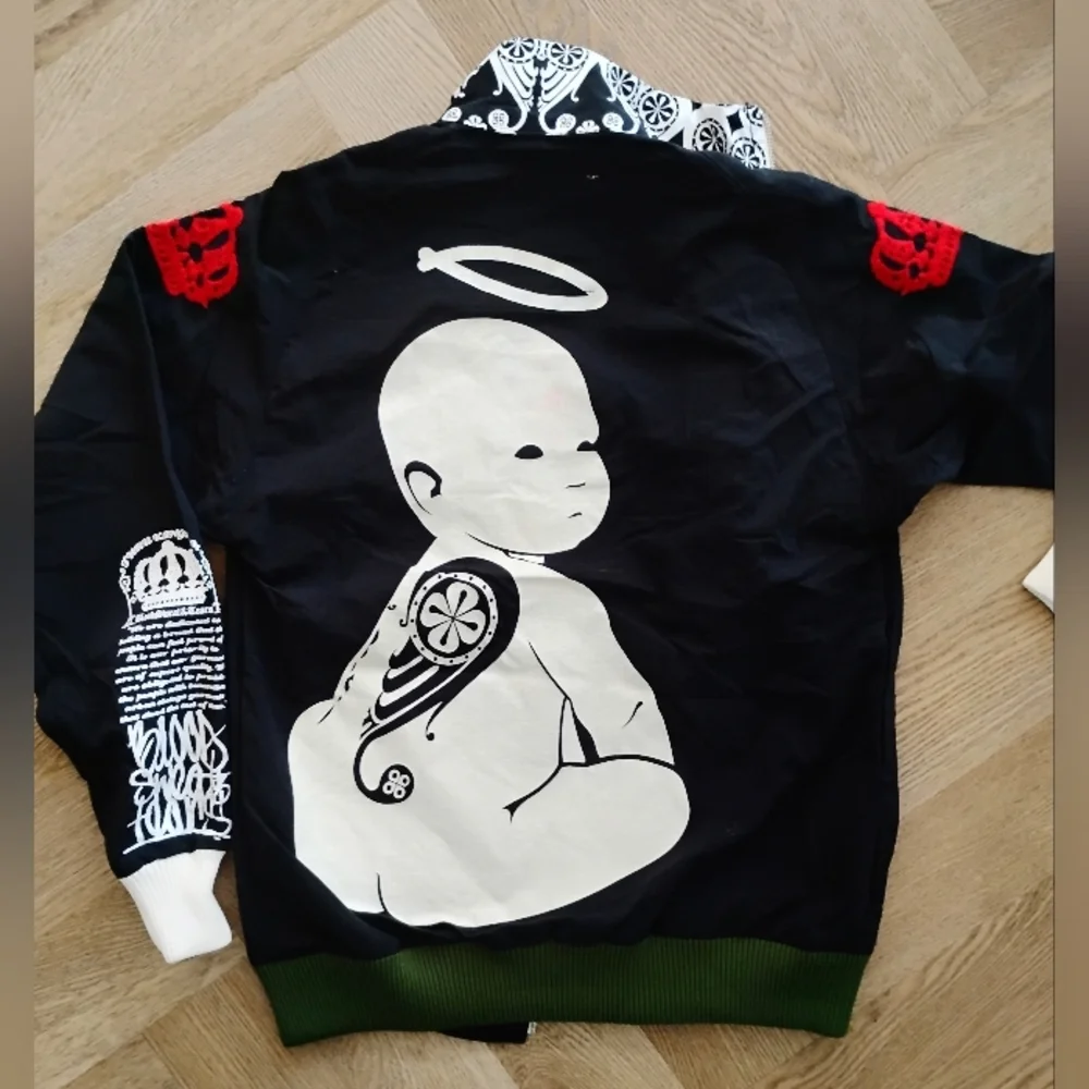 BLOOD SWEAT & TEARS Mens Nylon Cut & Sew Jacket With Embroidery NWT